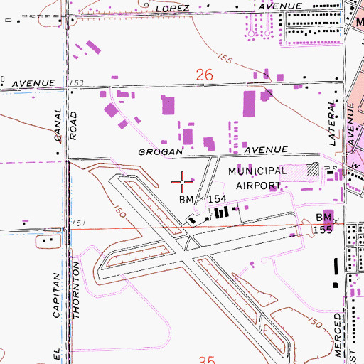 Topographic Map of Air Methods Medical Transport, CA