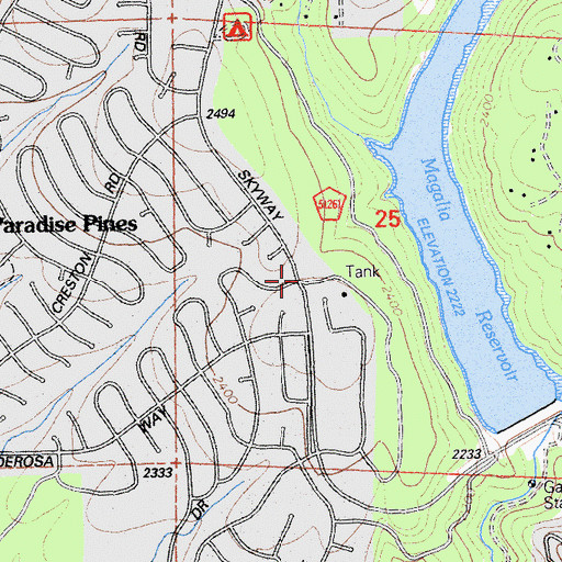 Topographic Map of First Responder Emergency Medical Services Station 11, CA