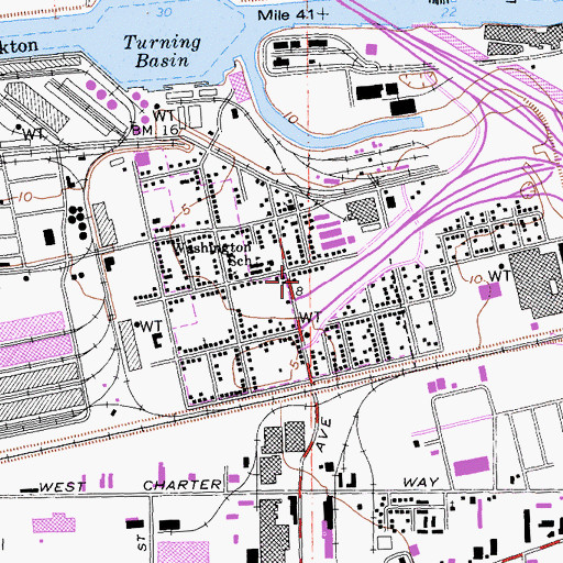 Topographic Map of American Medical Response Stockton Operations, CA