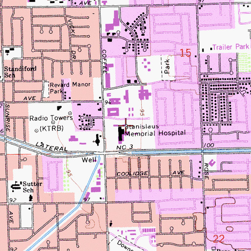 Topographic Map of Mediflight of Northern California, CA