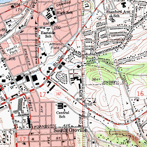 Topographic Map of First Responder Emergency Medical Services Station 22, CA