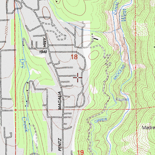 Topographic Map of First Responder Emergency Medical Services Station 12, CA