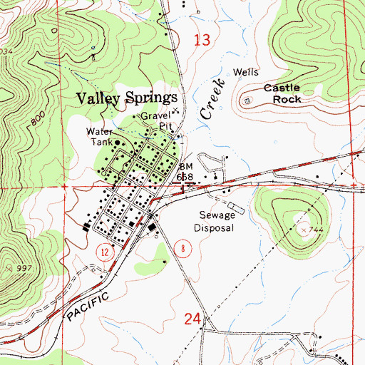 Topographic Map of American Legion Ambulance Station 21, CA