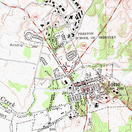 Topographic Map of American Legion Ambulance Station 1, CA