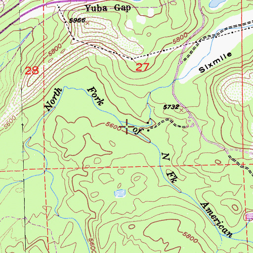 Topographic Map of Sixmile Valley, CA
