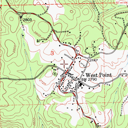 Topographic Map of American Legion Ambulance Station 23, CA