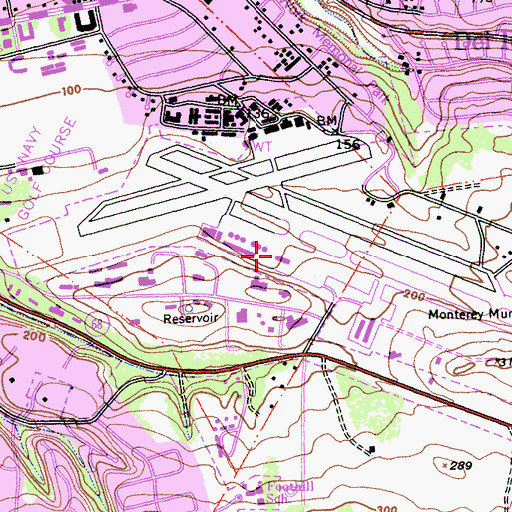 Topographic Map of Central Coast Ambulance Service, CA