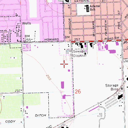 Topographic Map of Pistoresi Ambulance Service, CA