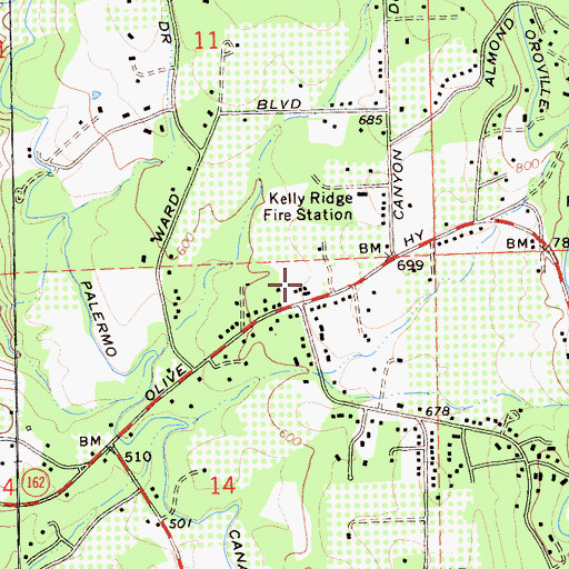 Topographic Map of First Responder Emergency Medical Services Station 23, CA