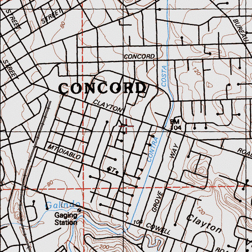 Topographic Map of Bay Medic Transportation, CA