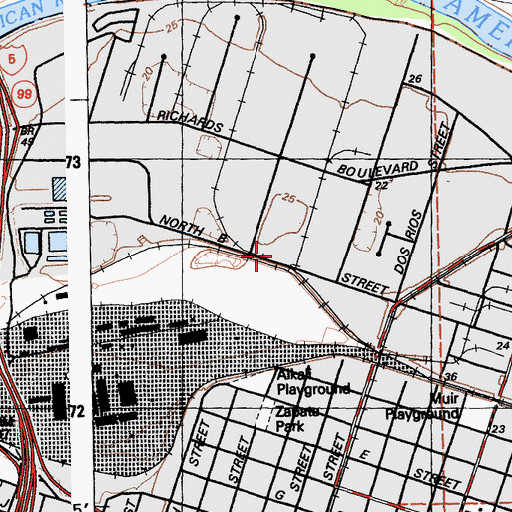Topographic Map of NORCAL Ambulance Service Sacramento Station, CA