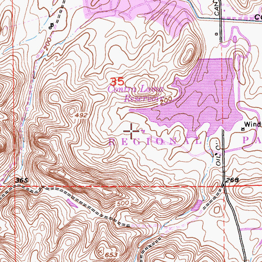 Topographic Map of East Bay Regional Park District Ambulance Station 8, CA