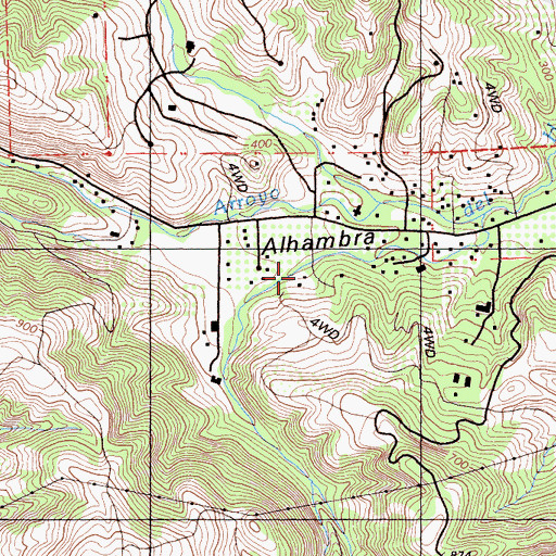 Topographic Map of East Bay Regional Park District Ambulance Station 6, CA