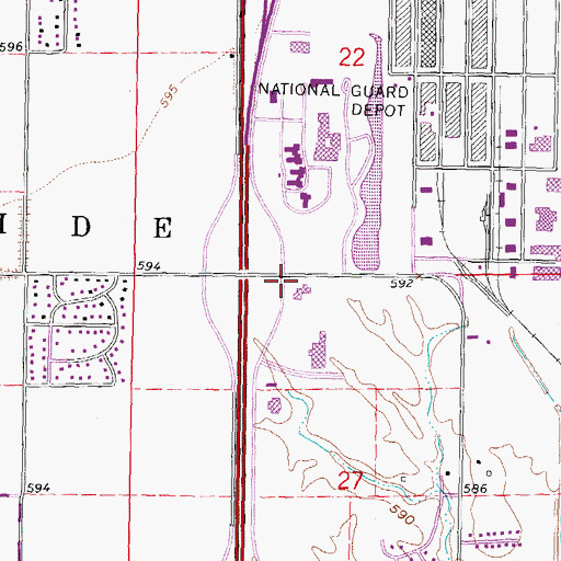 Topographic Map of Andrew McFarland Mental Health Center, IL