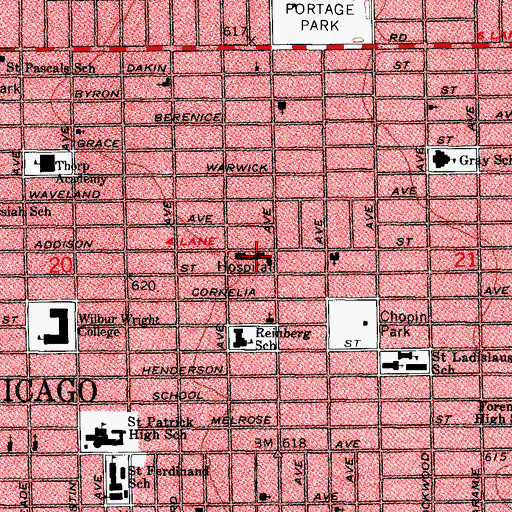 Topographic Map of Community First Medical Center, IL