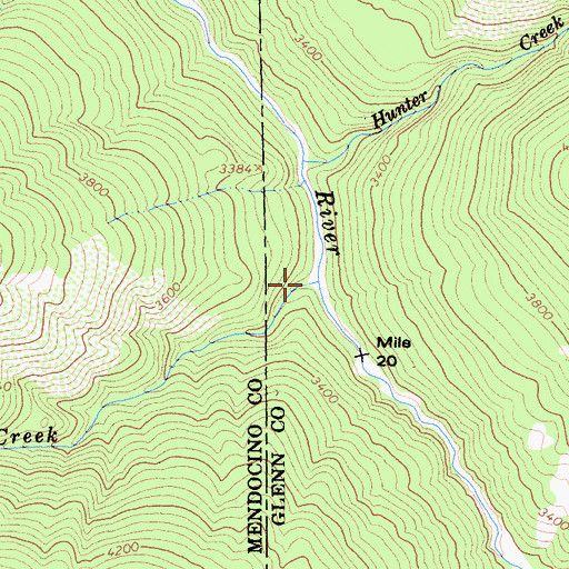 Topographic Map of Skidmore Creek, CA