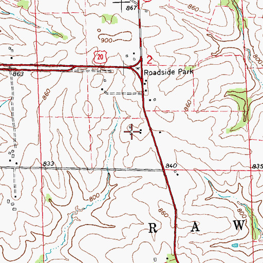 Topographic Map of Midwest Medical Center, IL