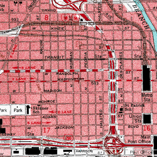 Topographic Map of Haymarket Center, IL