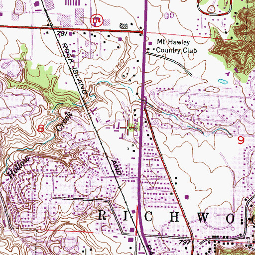 Topographic Map of Peoria Recovery Center, IL