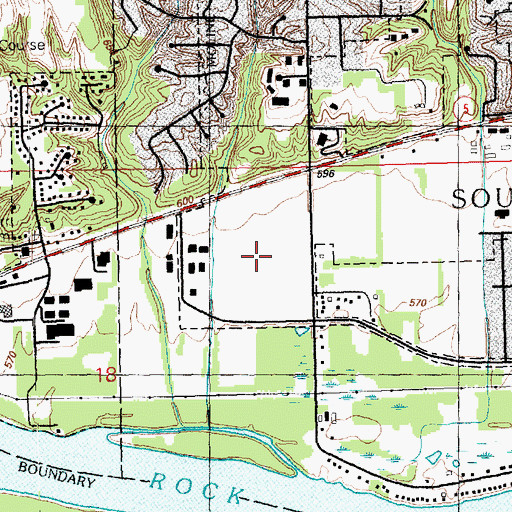 Topographic Map of Trinity Medical Center Seventh Street Campus, IL