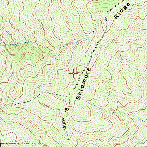 Topographic Map of Skidmore Ridge, CA