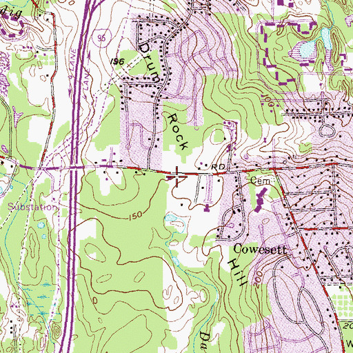 Topographic Map of Warwick Fire Department Station 5, RI