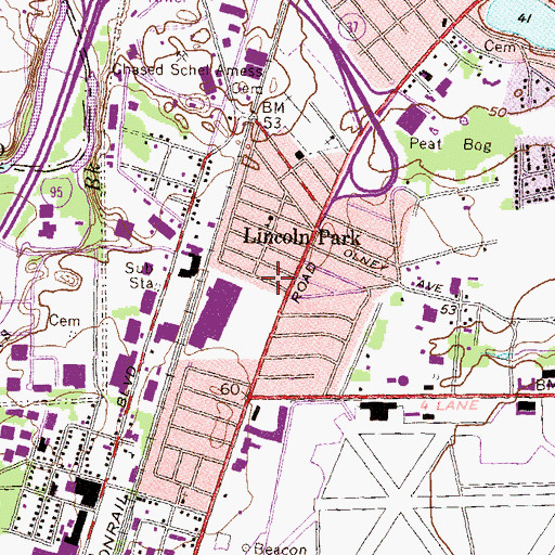 Topographic Map of Warwick Fire Department Station 8, RI