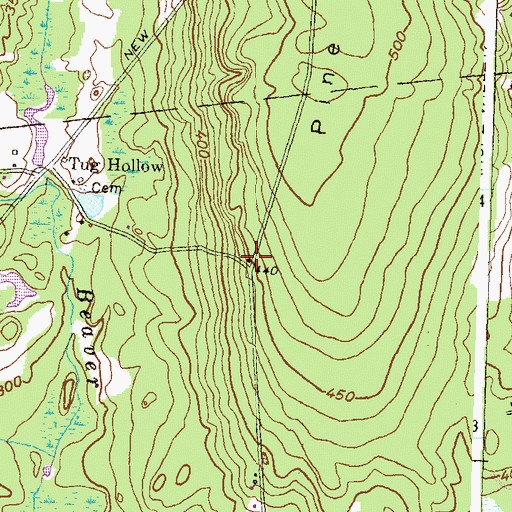 Topographic Map of Carolina Fire District Station 3, RI