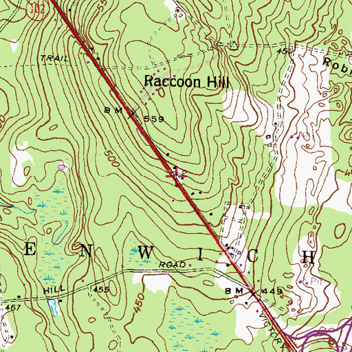 Topographic Map of West Greenwich Rescue Squad, RI