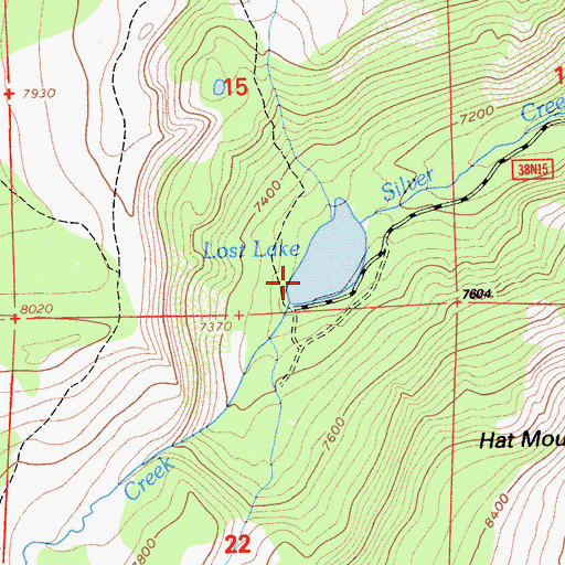 Topographic Map of Skunk Cabbage Creek, CA