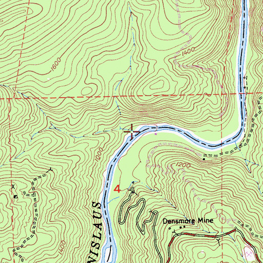 Topographic Map of Skunk Gulch, CA