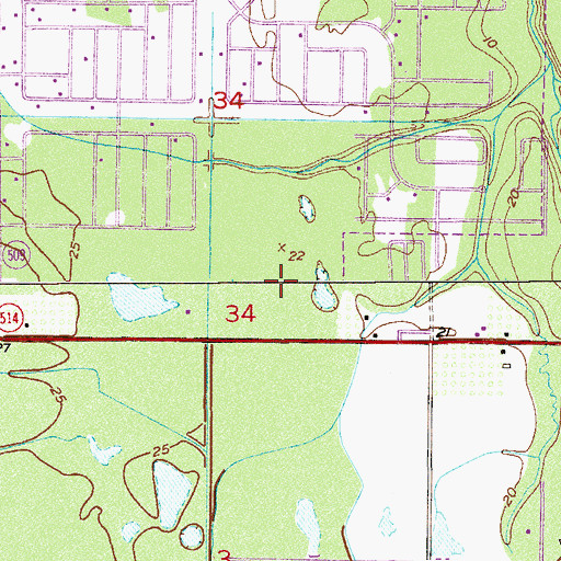 Topographic Map of Palm Bay Hospital, FL