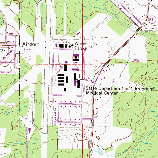 Topographic Map of Reception and Medical Center, FL
