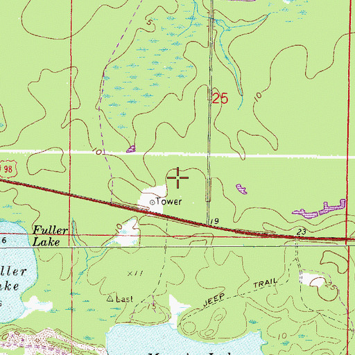 Topographic Map of Sacred Heart Hospital on the Emerald Coast, FL