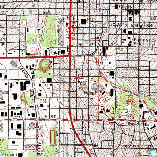 Topographic Map of Kindred Hospital, FL