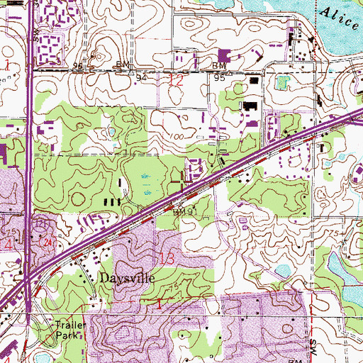 Topographic Map of Select Specialty Hospital, FL