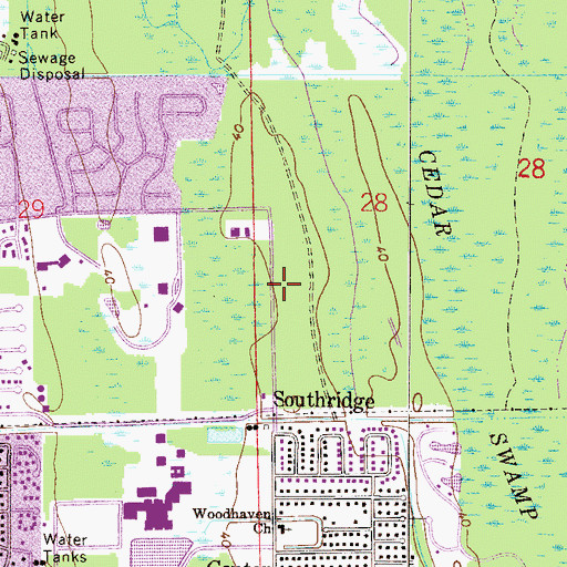 Topographic Map of Gateway Community Services - The Players Championship Village Addiction Facility, FL