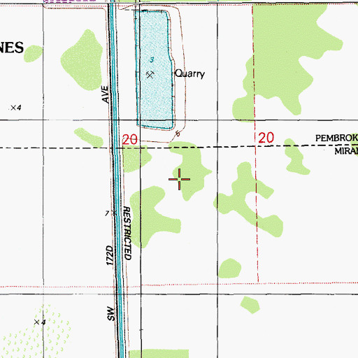 Topographic Map of Memorial Hospital, FL
