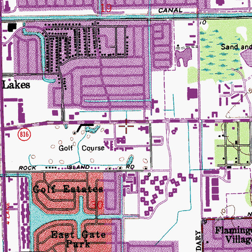 Topographic Map of Saint Anthonys Rehabilitation Hospital, FL