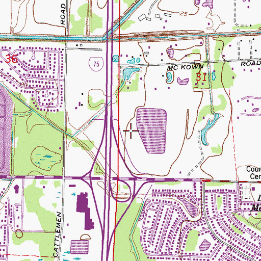 Topographic Map of Complex Care Hospital at Ridgelake, FL