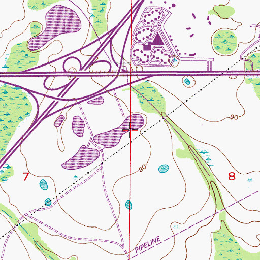 Topographic Map of Florida Hospital Celebration Health, FL