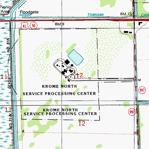 Topographic Map of South Florida Evaluation and Treatment Center, FL