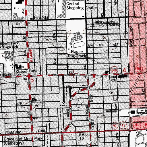 Topographic Map of Miami Behavioral Health Center Crisis Stabilization Unit, FL