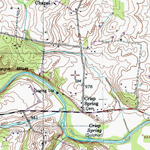 Topographic Map of A 1 Tree Farm, TN