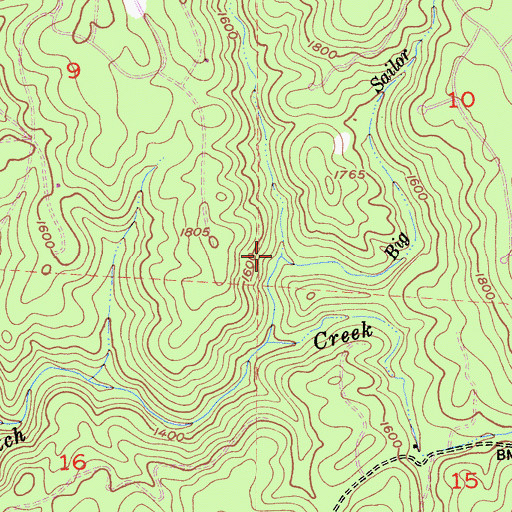 Topographic Map of Slate Creek, CA