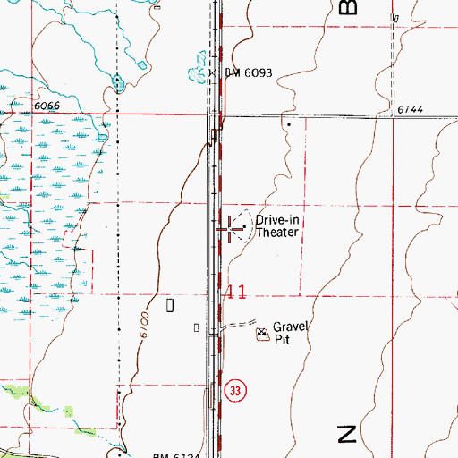 Topographic Map of Spud Drive-In, ID