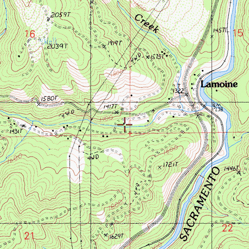 Topographic Map of Slate Creek School, CA
