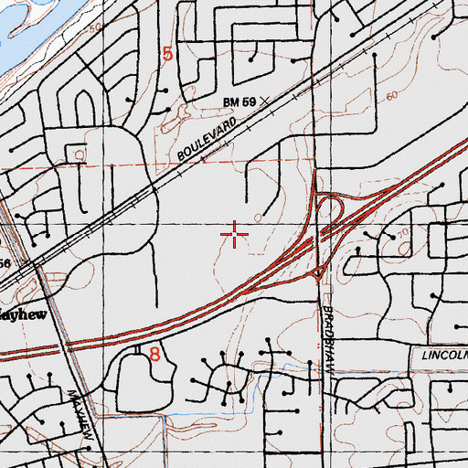 Topographic Map of Sacramento 6 Drive-In, CA
