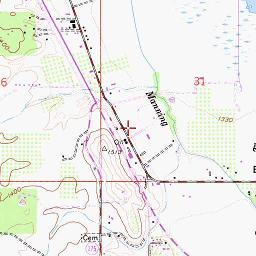 Topographic Map of Lakeport Cinema 5, CA