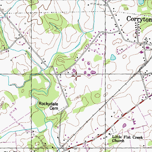 Topographic Map of Kimberden Farms, TN